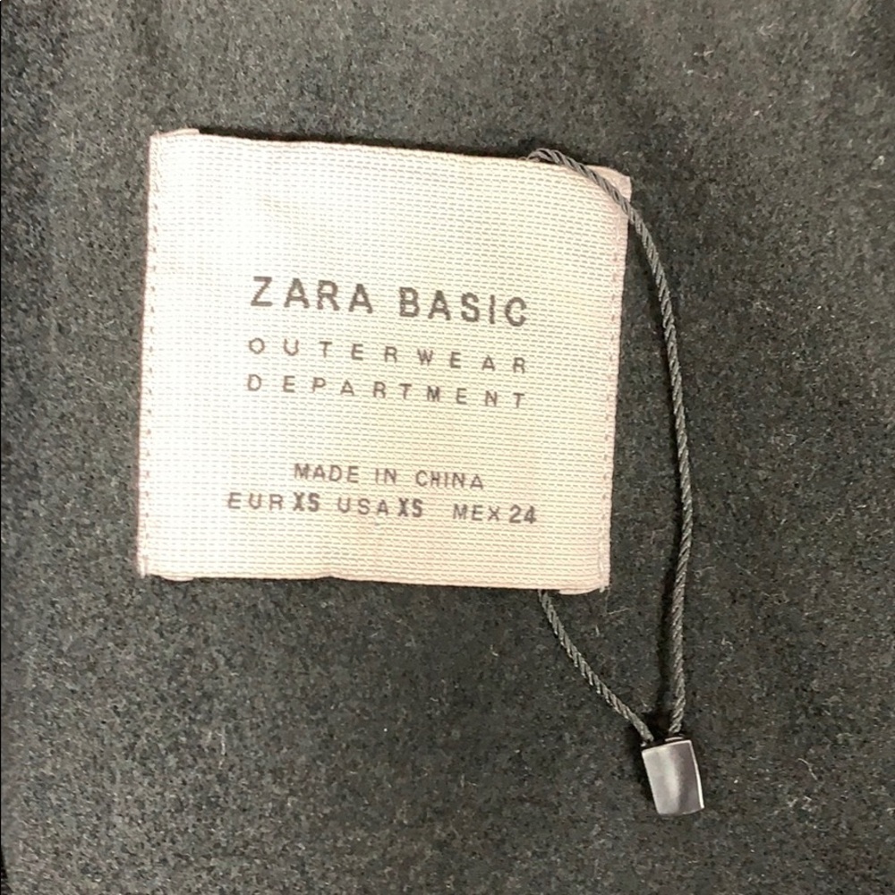 Zara Basic Overcoat Jacket Black Xs - image 3